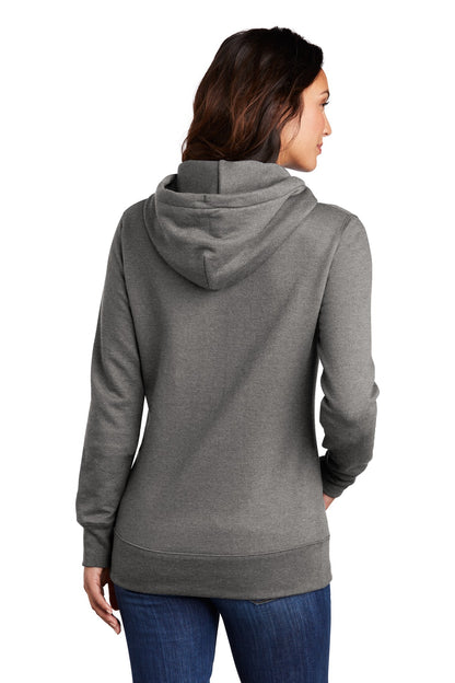 Graphite Hthr Port & Co Women's Core Fleece Pullover Hooded Sweatshirt LPC78H plain