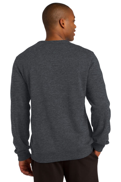 Graphite Hthr Sport-Tek Crewneck Sweatshirt. ST266 plain