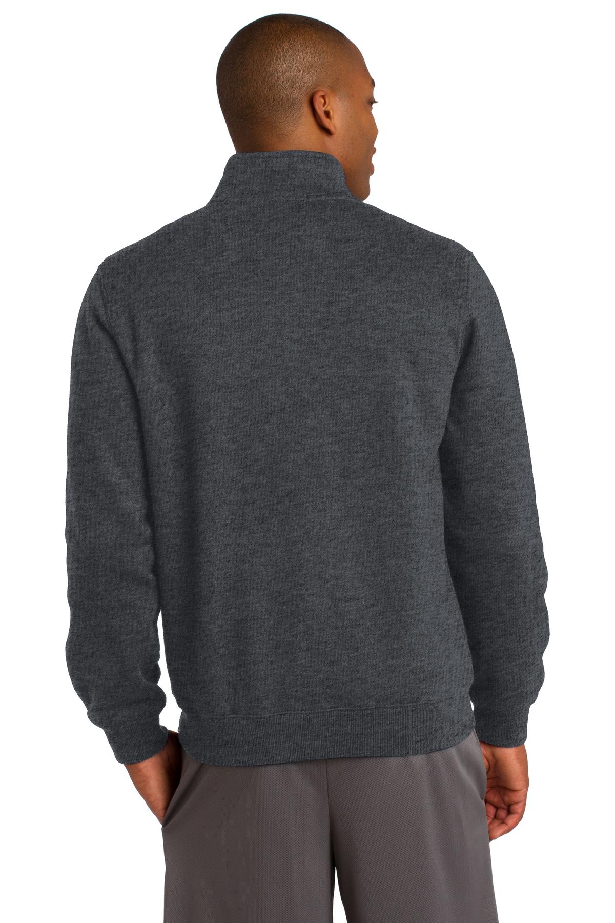 Graphite Hthr Sport-Tek Full-Zip Sweatshirt. ST259 plain