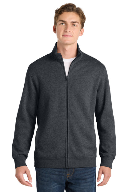 Graphite Hthr Sport-Tek Full-Zip Sweatshirt. ST259 plain