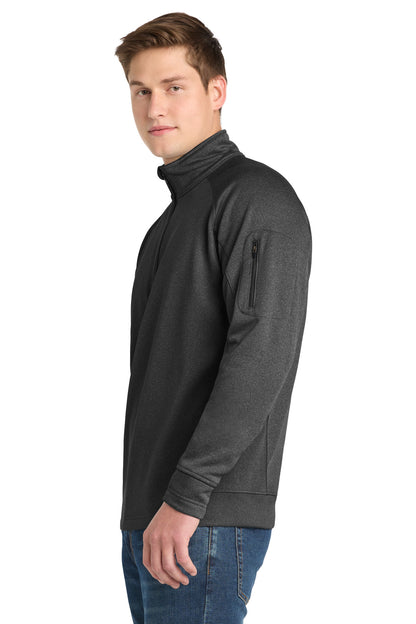Graphite Hthr Sport-Tek Tech Fleece 1/4-Zip Pullover. F247 plain
