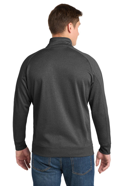 Graphite Hthr Sport-Tek Tech Fleece 1/4-Zip Pullover. F247 plain