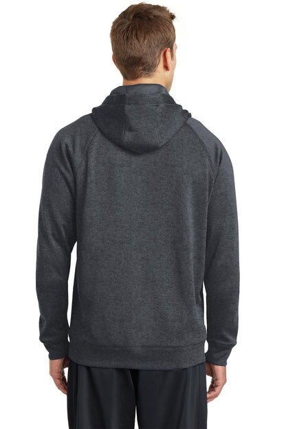 Graphite Hthr Sport-Tek Tech Fleece Hooded Sweatshirt. ST250 plain
