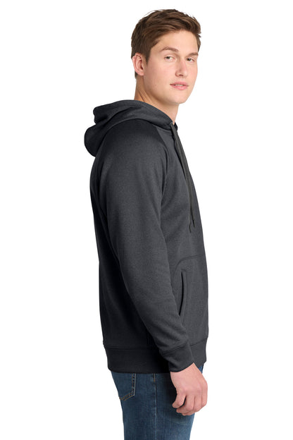 Graphite Hthr Sport-Tek Tech Fleece Hooded Sweatshirt. ST250 plain