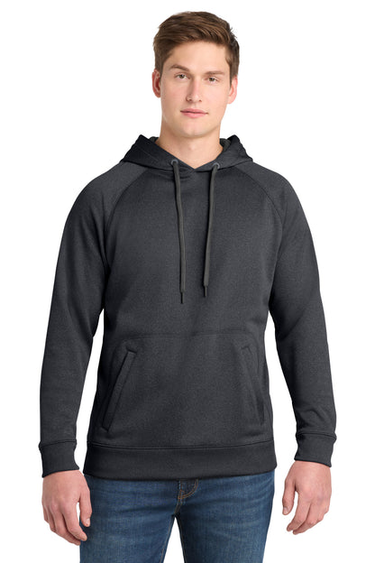 Graphite Hthr Sport-Tek Tech Fleece Hooded Sweatshirt. ST250 plain