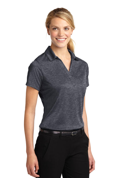 Graphite Hthr Sport-Tek Women's Heather Contender Polo. LST660 plain