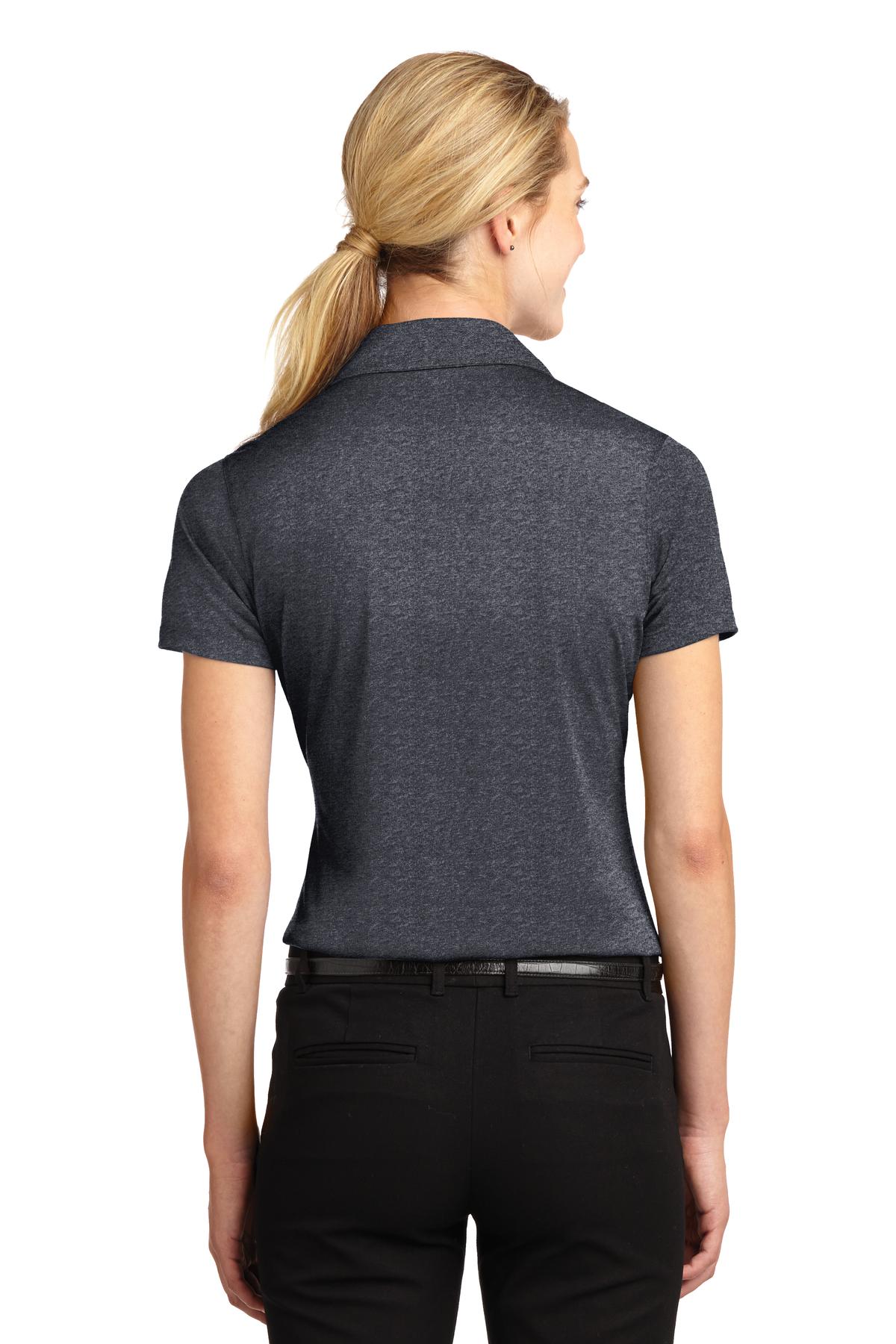 Graphite Hthr Sport-Tek Women's Heather Contender Polo. LST660 plain