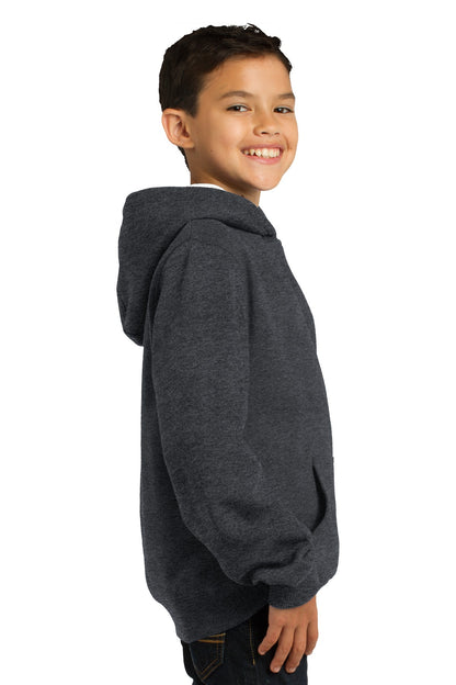 Graphite Hthr Sport-Tek Youth Pullover Hooded Sweatshirt. YST254 plain