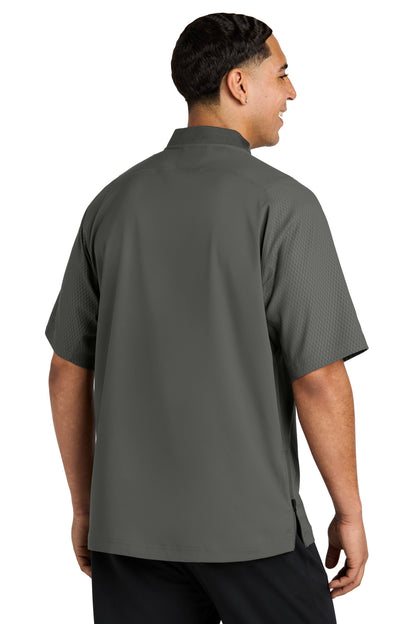 Graphite New Era Cage Short Sleeve 1/4-Zip Jacket. NEA600 plain