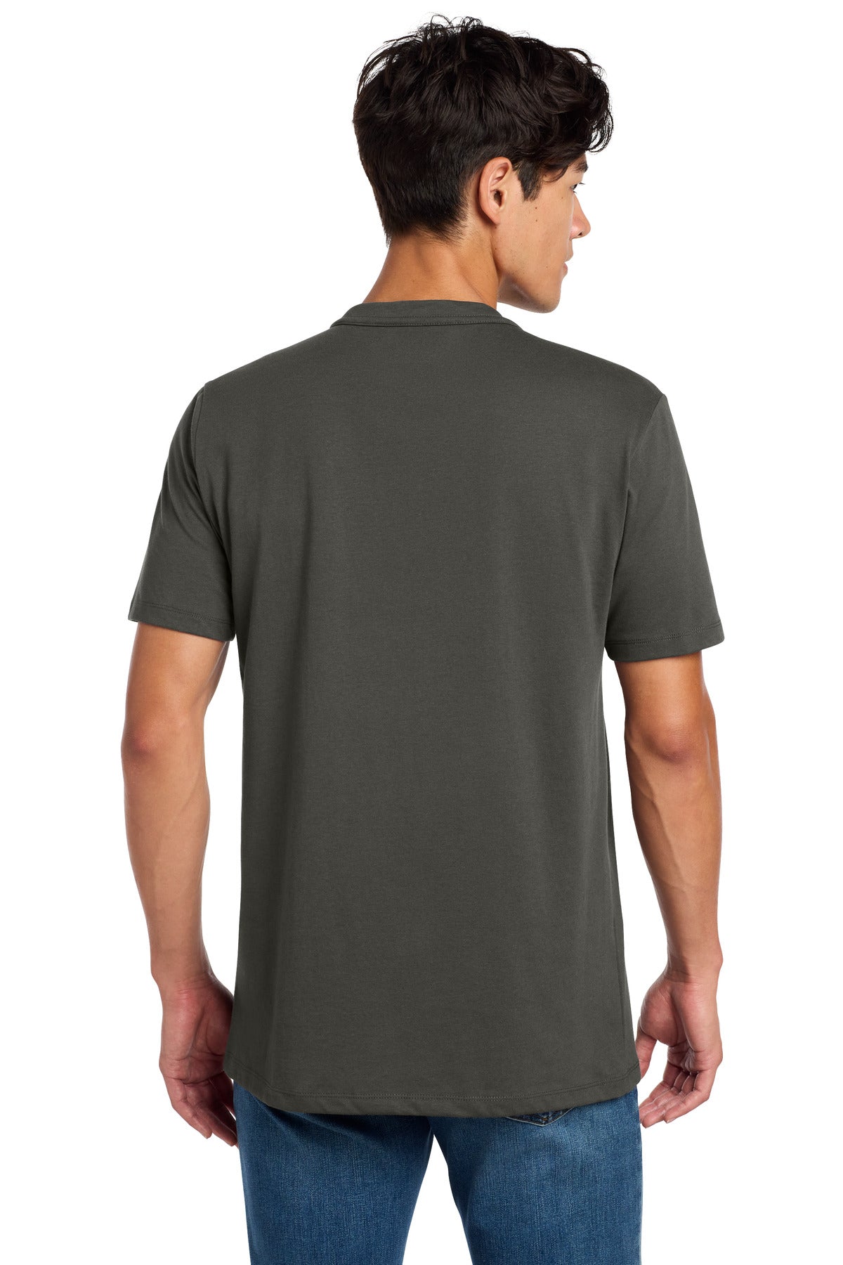 Graphite New Era Heritage Blend Crew Tee. NEA100 plain