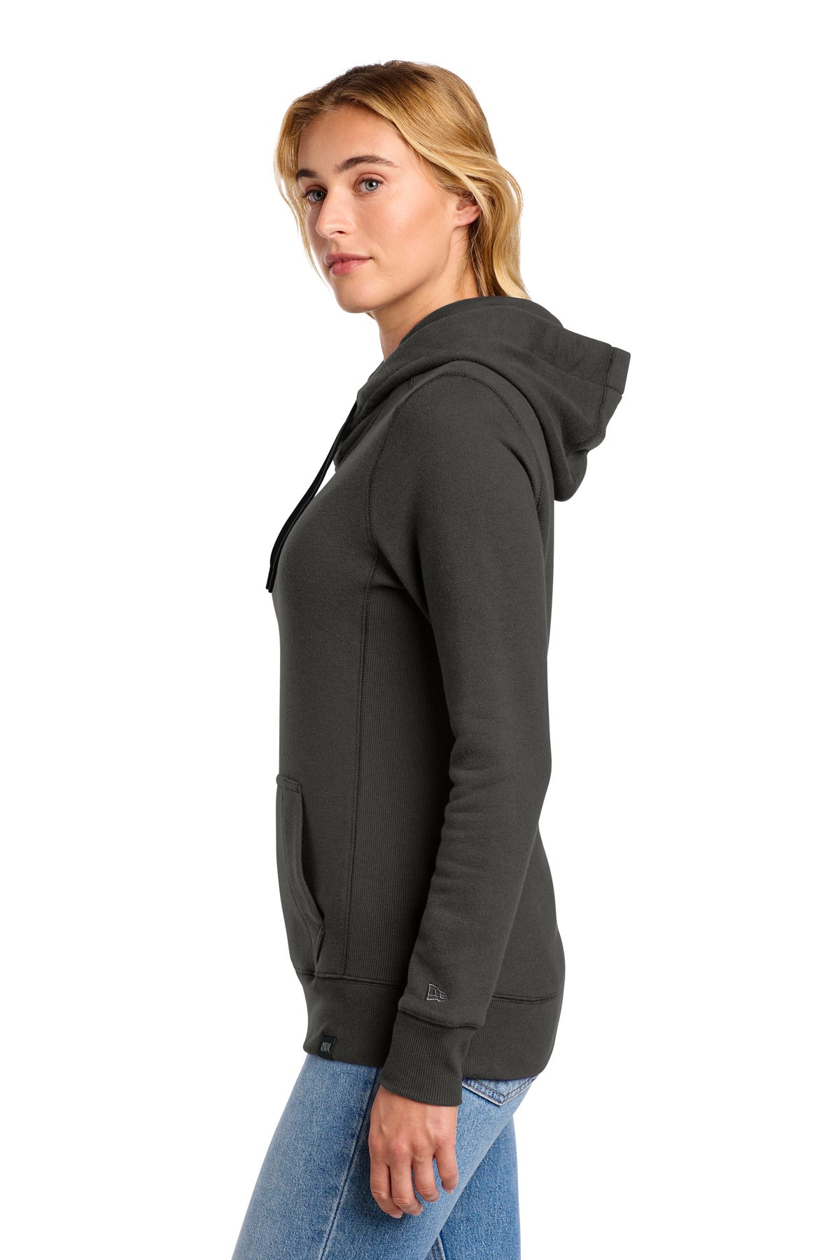 Graphite New Era Women's French Terry Pullover Hoodie. LNEA500 plain