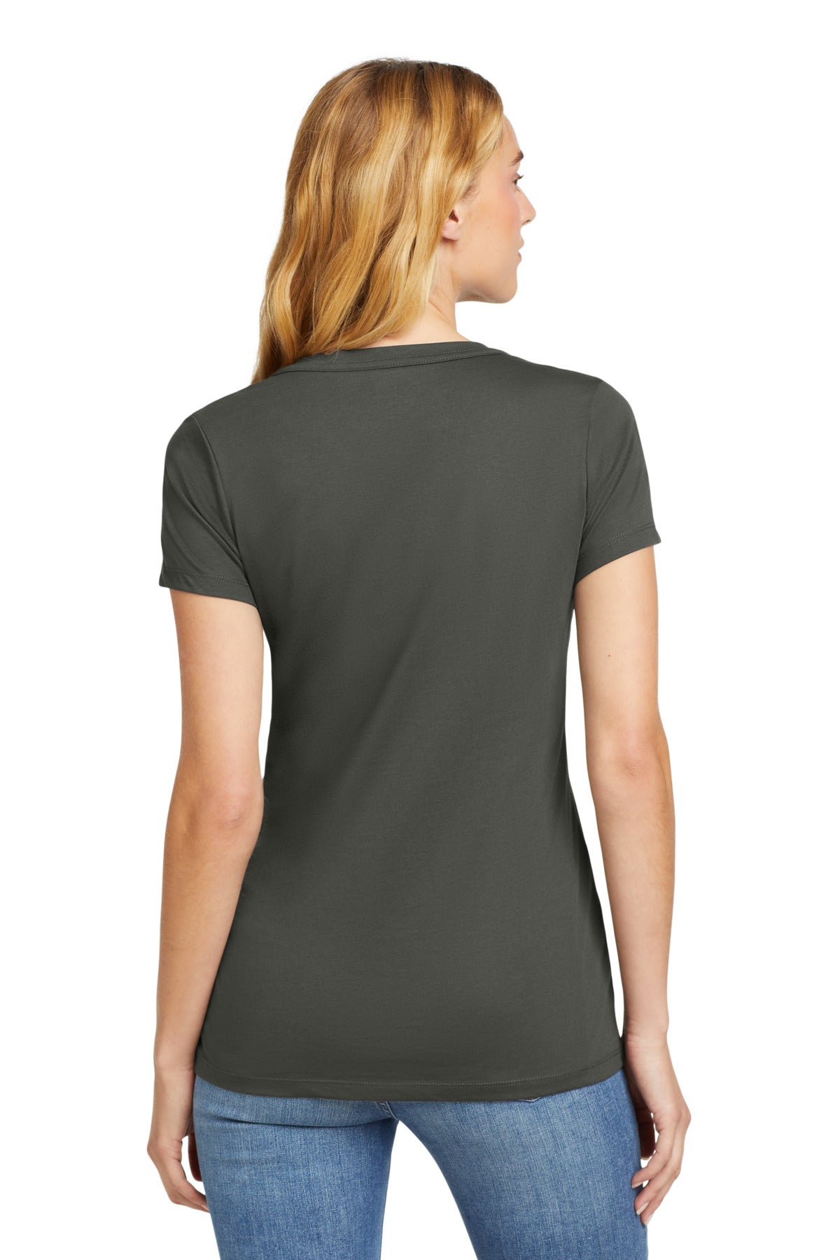 Graphite New Era Women's Heritage Blend V-Neck Tee. LNEA101 plain