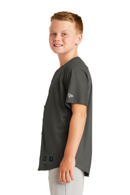 Graphite New Era Youth Diamond Era Full-Button Jersey. YNEA220 plain