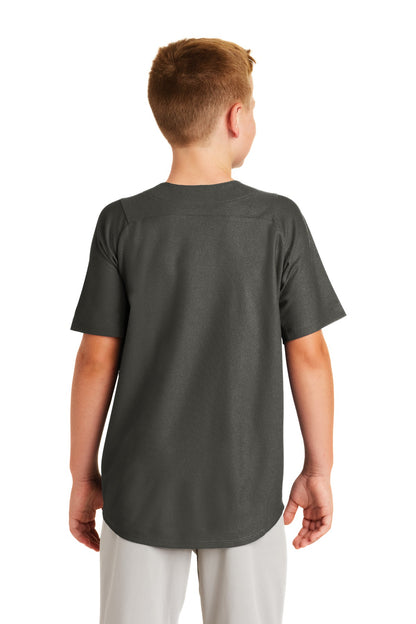 Graphite New Era Youth Diamond Era Full-Button Jersey. YNEA220 plain