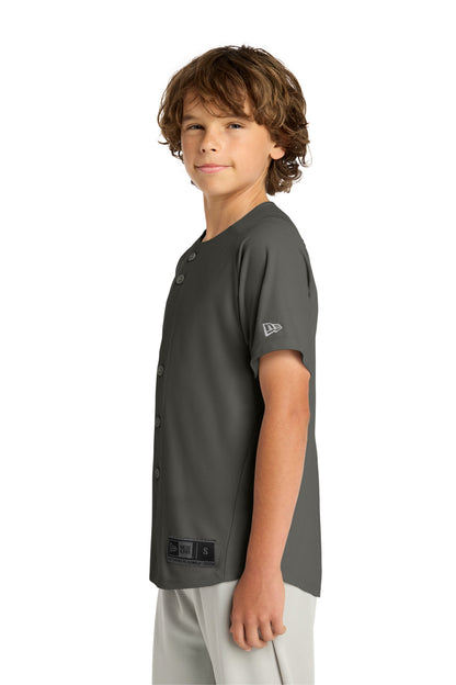 Graphite New Era Youth Diamond Era Full-Button Jersey. YNEA220