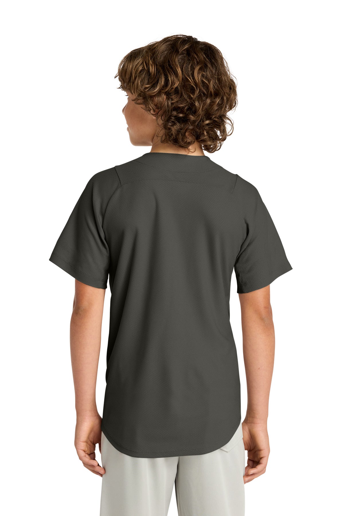 Graphite New Era Youth Diamond Era Full-Button Jersey. YNEA220