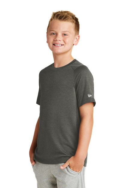 Graphite New Era Youth Series Performance Crew Tee. YNEA200 plain