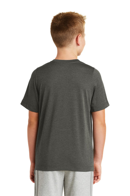 Graphite New Era Youth Series Performance Crew Tee. YNEA200 plain