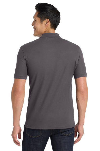 Graphite Port Authority Core Classic Pique Pocket Polo. K100P plain