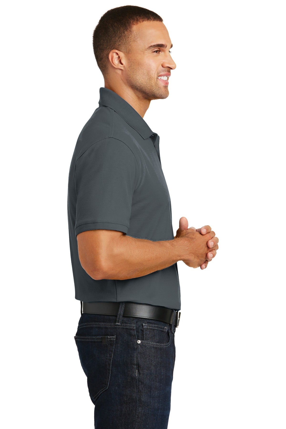 Graphite Port Authority Core Classic Pique Polo. K100 plain