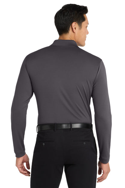 Graphite Port Authority Dry Zone UV Micro-Mesh Long Sleeve Polo K110LS plain