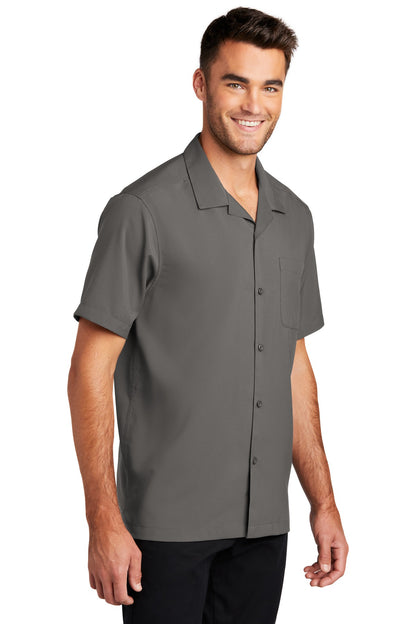 Graphite Port Authority Short Sleeve Performance Staff Shirt W400 plain