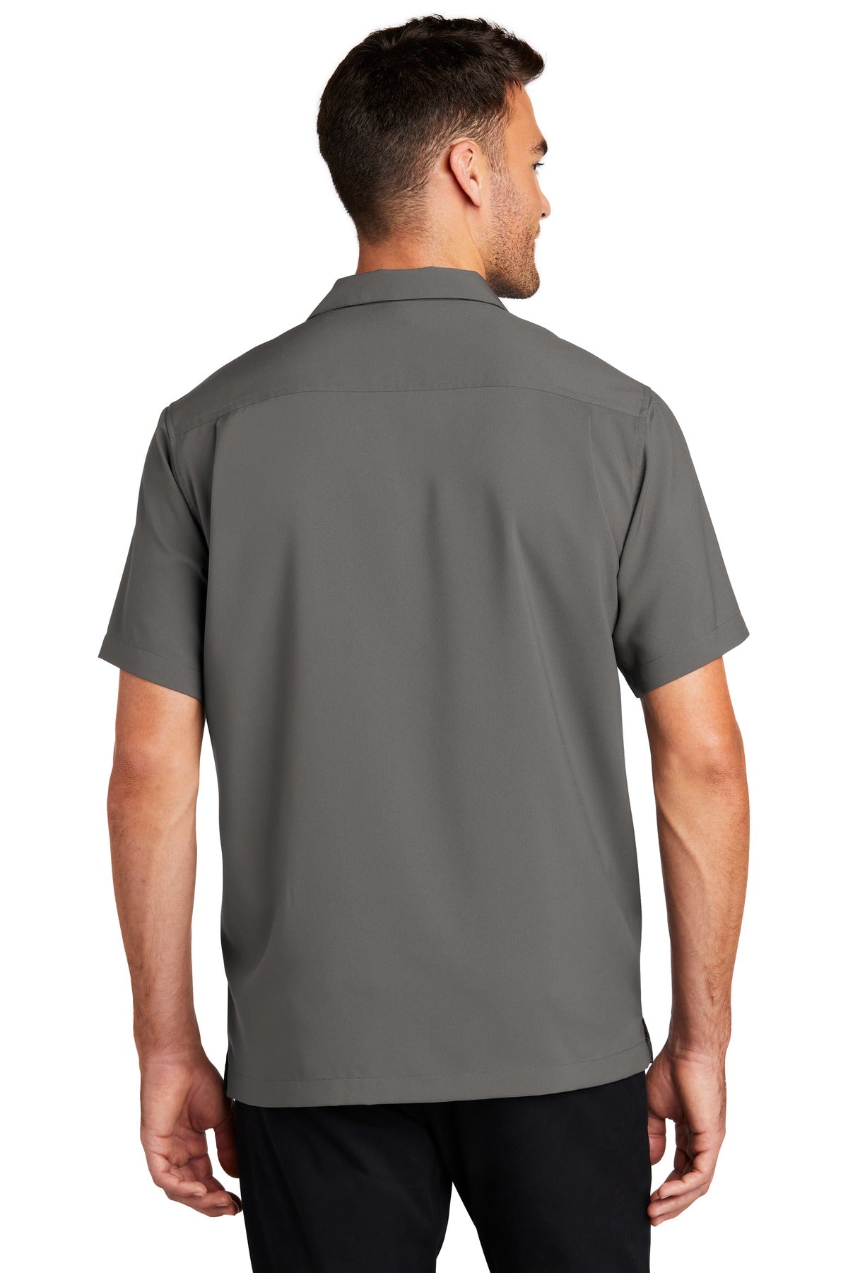Graphite Port Authority Short Sleeve Performance Staff Shirt W400 plain