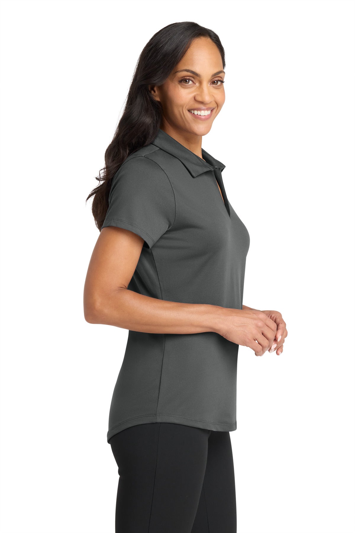 Graphite Port Authority Women's City Stretch Polo LK683