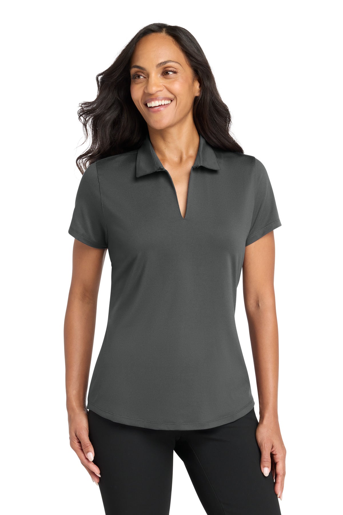 Graphite Port Authority Women's City Stretch Polo LK683
