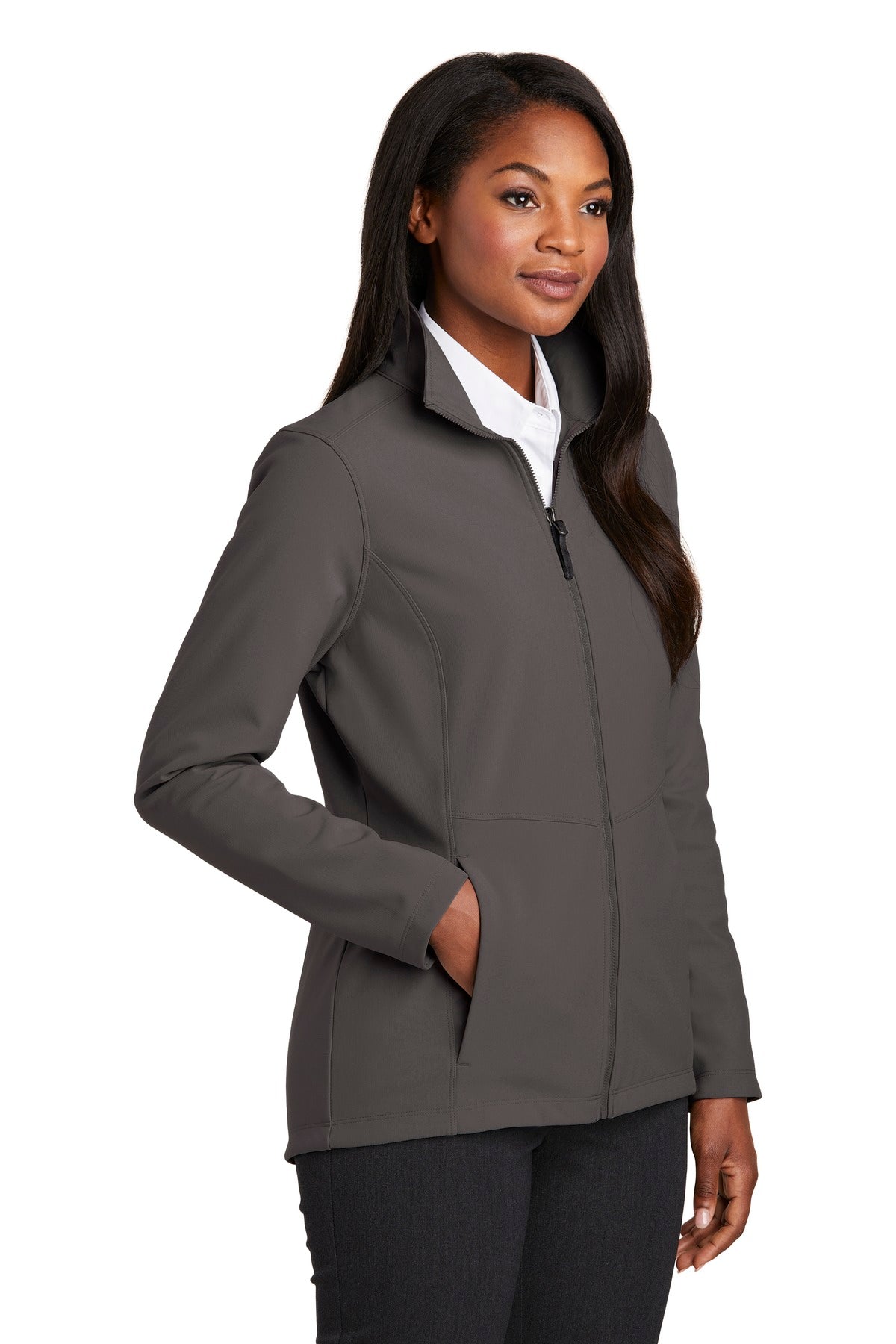 Graphite Port Authority Women's Collective Soft Shell Jacket. L901 plain