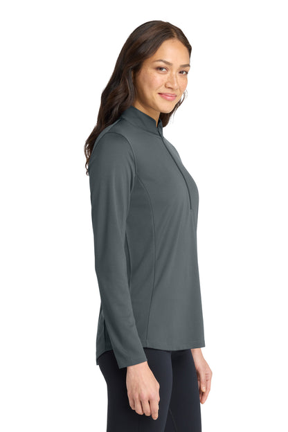 Graphite Port Authority Women's Dry Zone UV Micro-Mesh 1/4-Zip LK112 plain