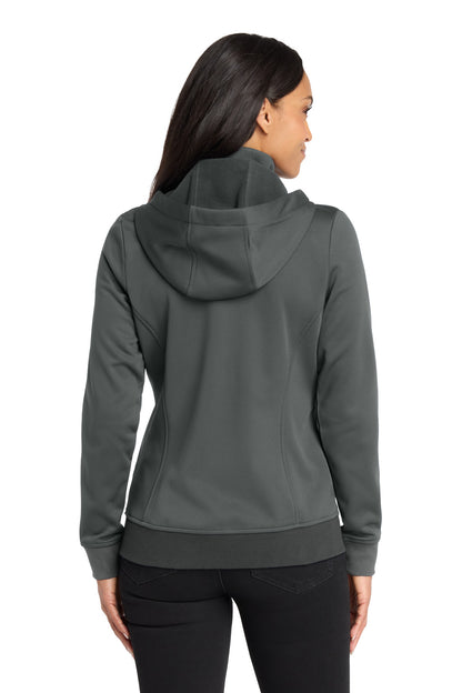 Graphite Port Authority Women's Smooth Fleece Hooded Jacket L814 plain