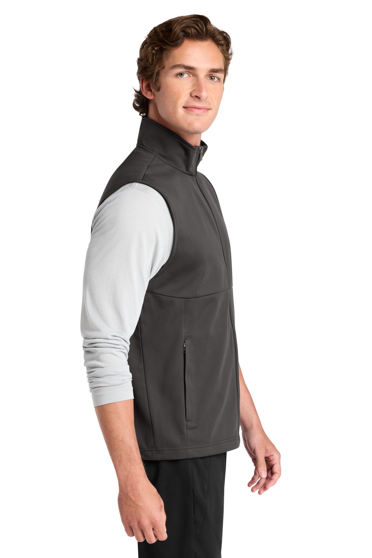 Graphite Sport-Tek Soft Shell Vest ST981 plain