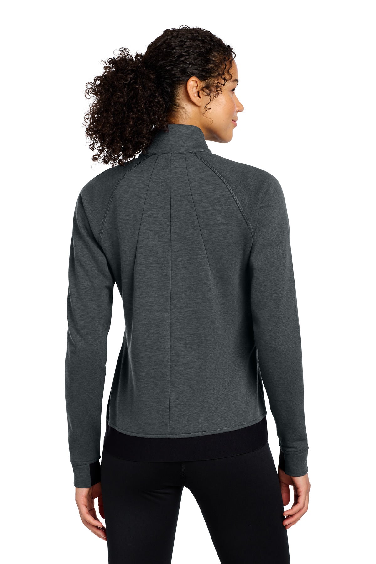 Graphite Sport-Tek Women's PosiCharge Strive Full-Zip LST570 plain