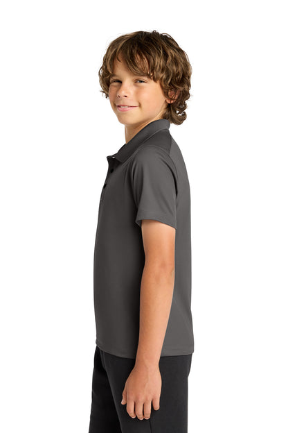 Graphite Sport-Tek Youth UV Micropique Polo YST740 plain