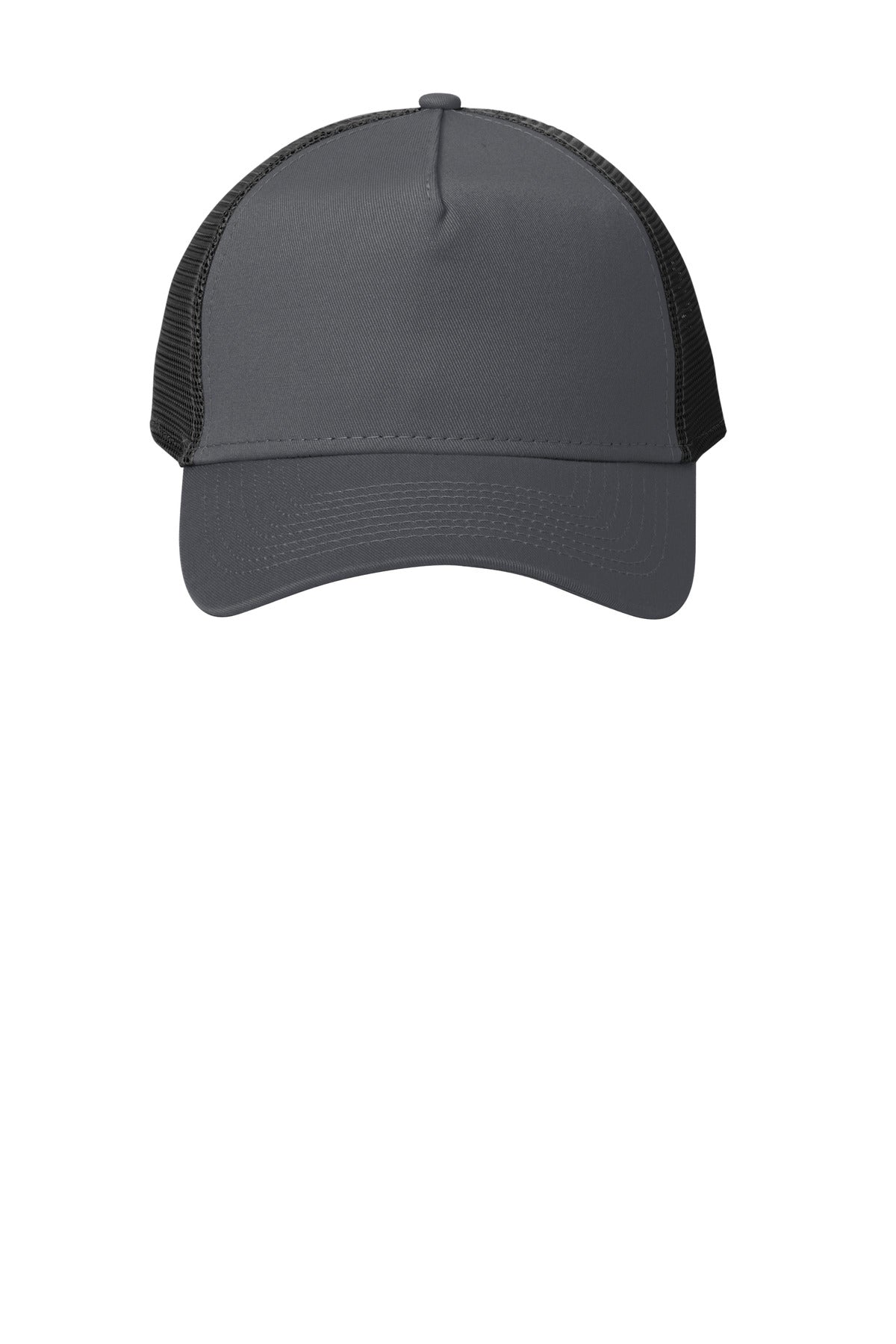 Graphite/Black New Era Snapback Trucker Cap. NE205 plain