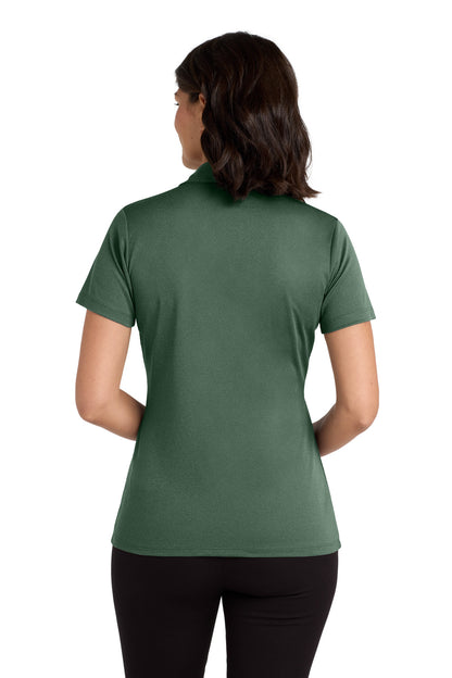 Green Glen Hth Port Authority Women's Heathered Silk Touch Performance Polo. LK542 plain