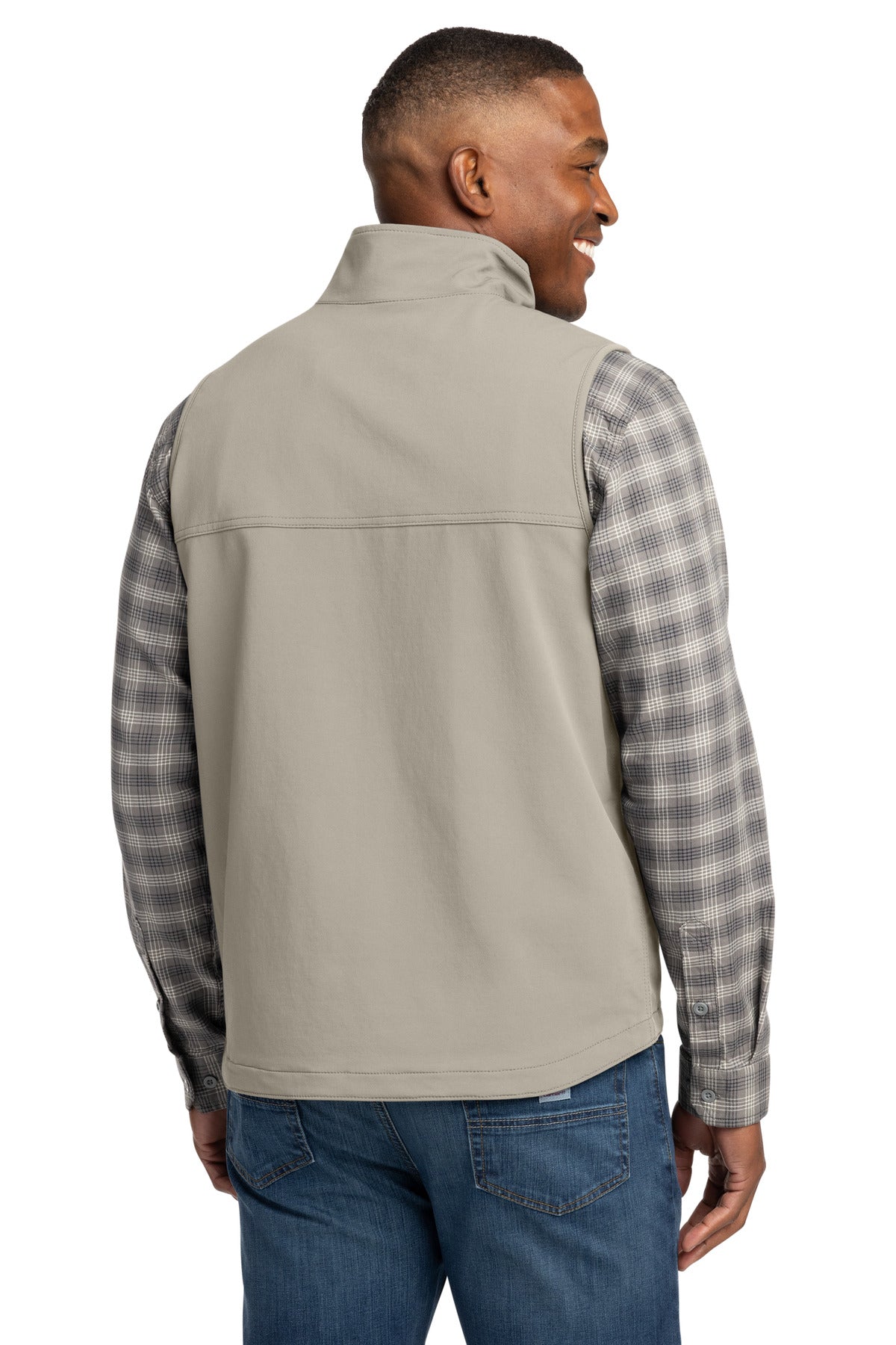 Greige Carhartt Super Dux Soft Shell Vest CT105535 plain