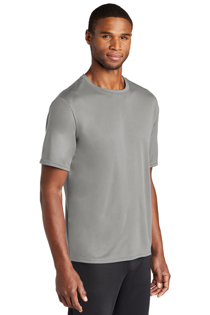 Grey Concrete Port & Co Performance Tee. PC380 plain