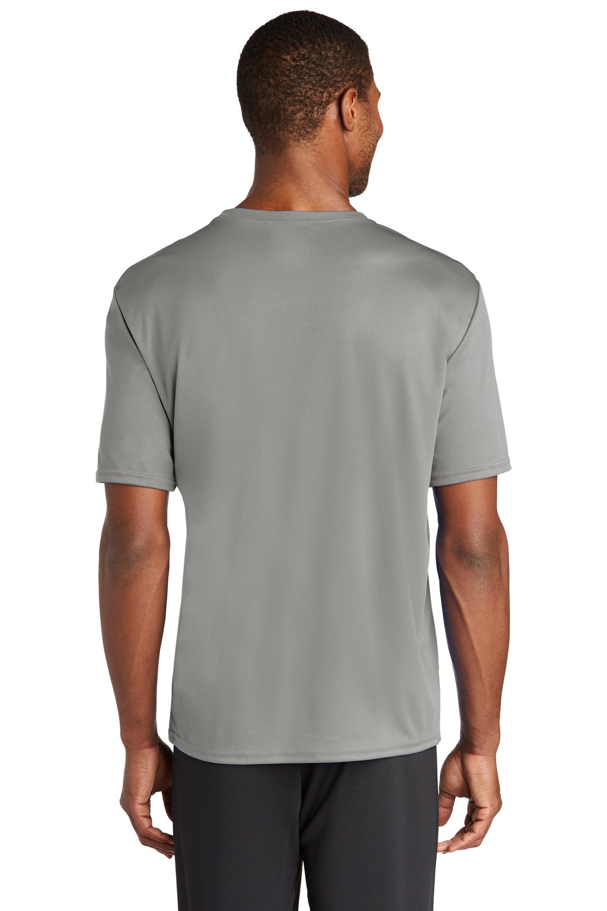 Grey Concrete Port & Co Performance Tee. PC380 plain