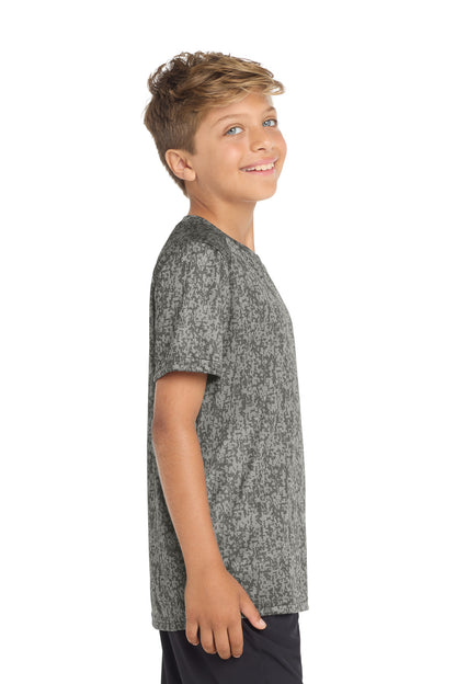 Grey Concrete Sport-Tek Youth Digi Camo Tee. YST460 plain