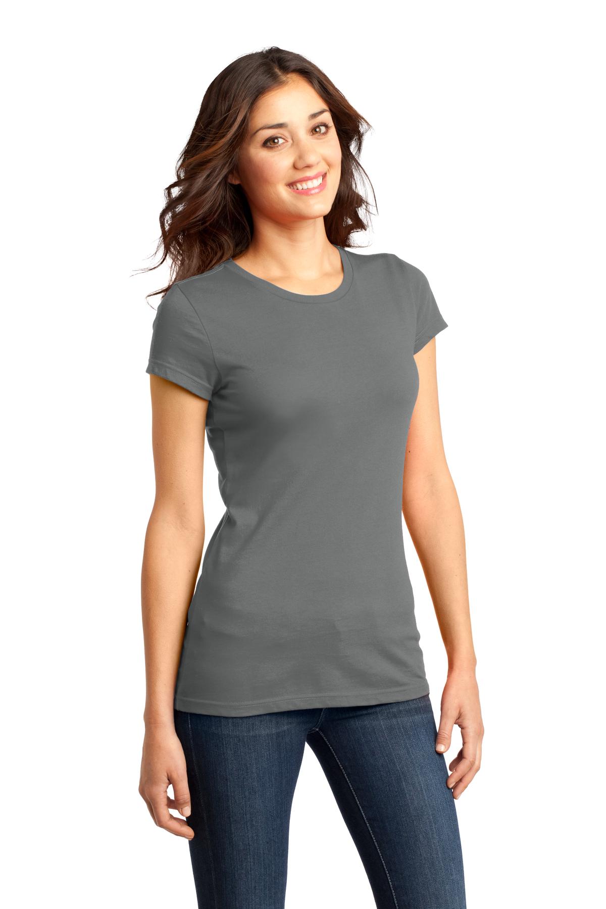 Grey District Women's Fitted Very Important Tee . DT6001 plain