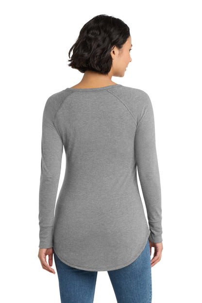 Grey Frost District Women's Perfect Tri Long Sleeve Tunic Tee. DT132L plain