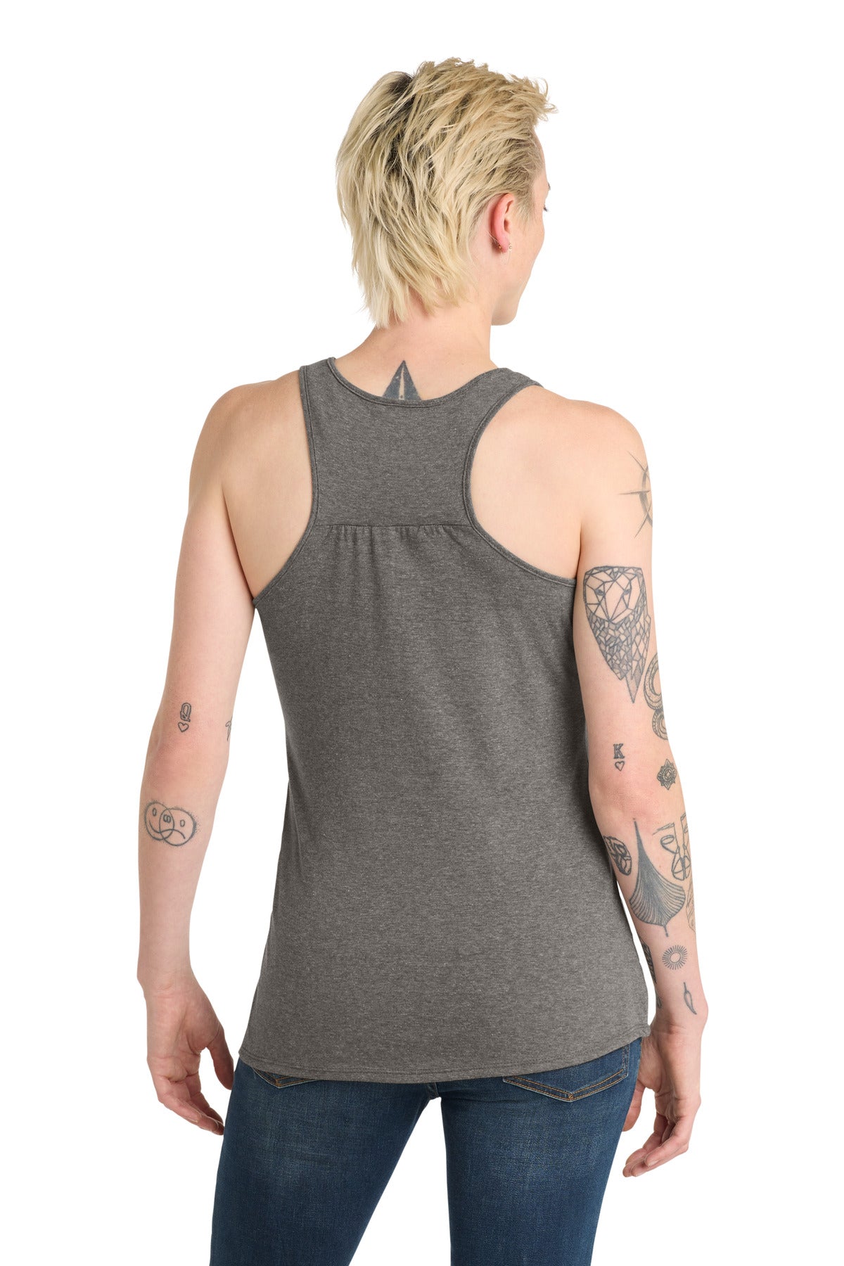 Grey Frost District Women's V.I.T. Racerback Tank DT6302 plain