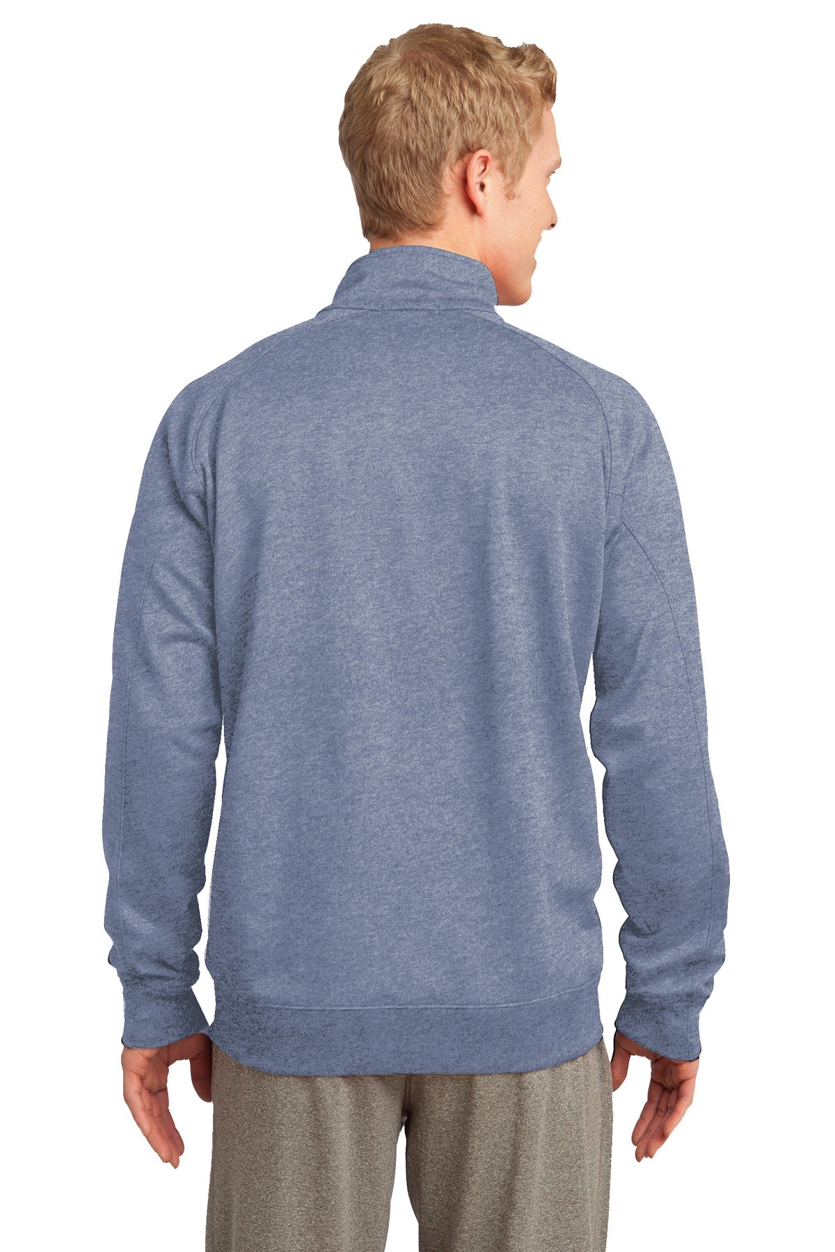 Grey Heather Sport-Tek Tech Fleece 1/4-Zip Pullover. F247 plain