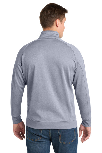 Grey Heather Sport-Tek Tech Fleece 1/4-Zip Pullover. F247 plain