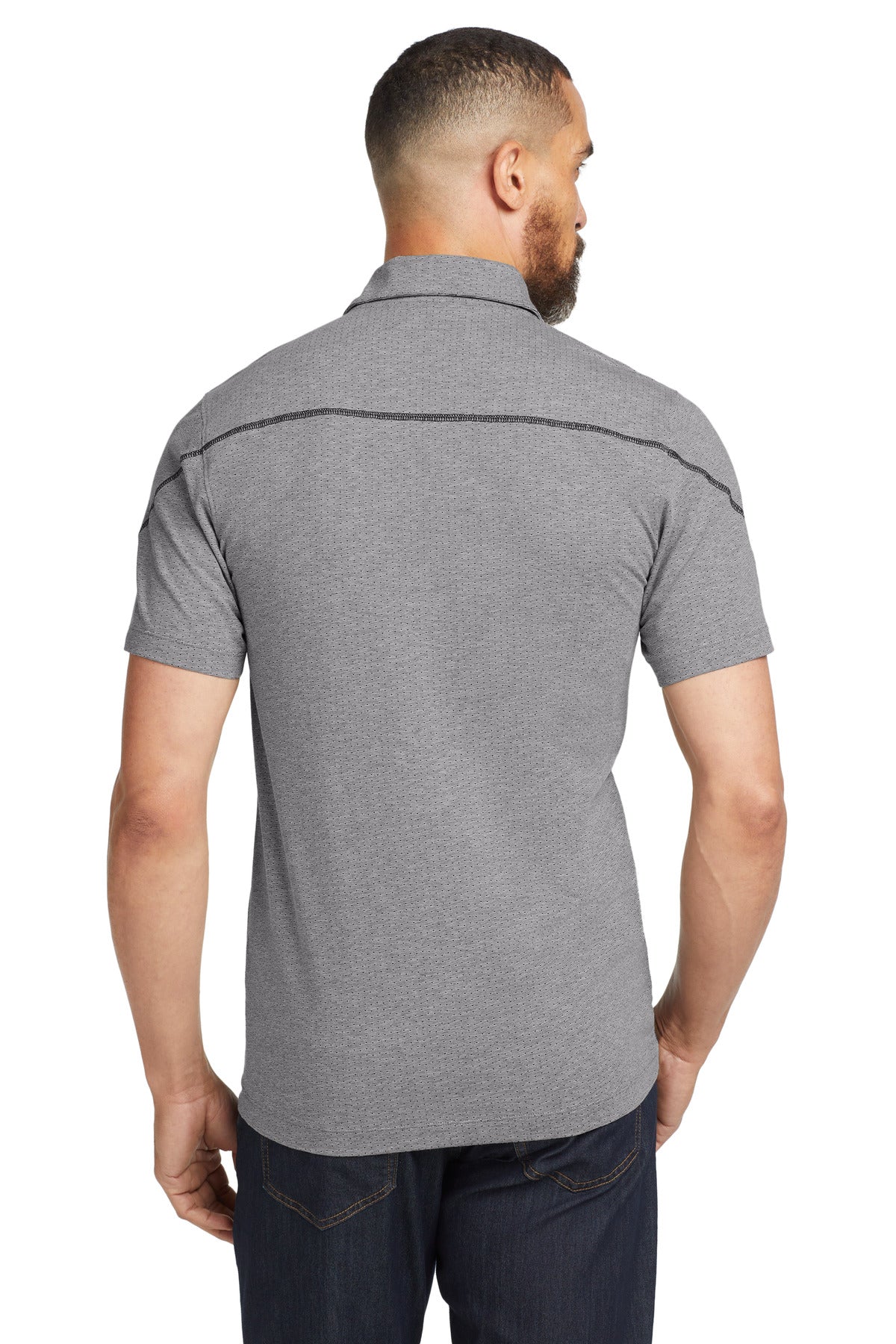 Grey Hthr OGIO Tread Polo. OG135 plain