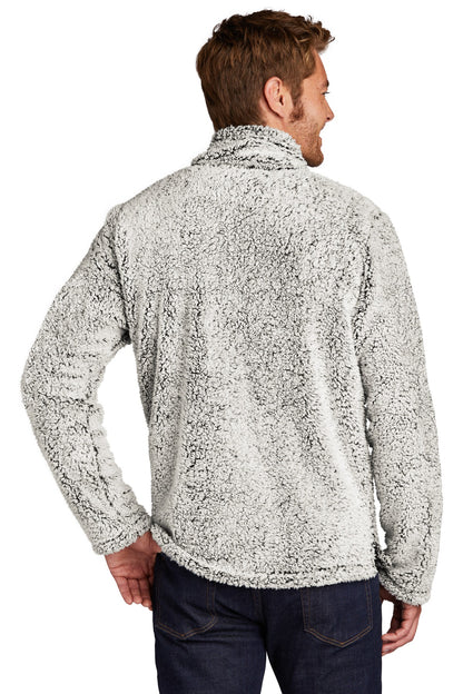 Grey Hthr Port Authority Cozy 1/4-Zip Fleece F130 plain
