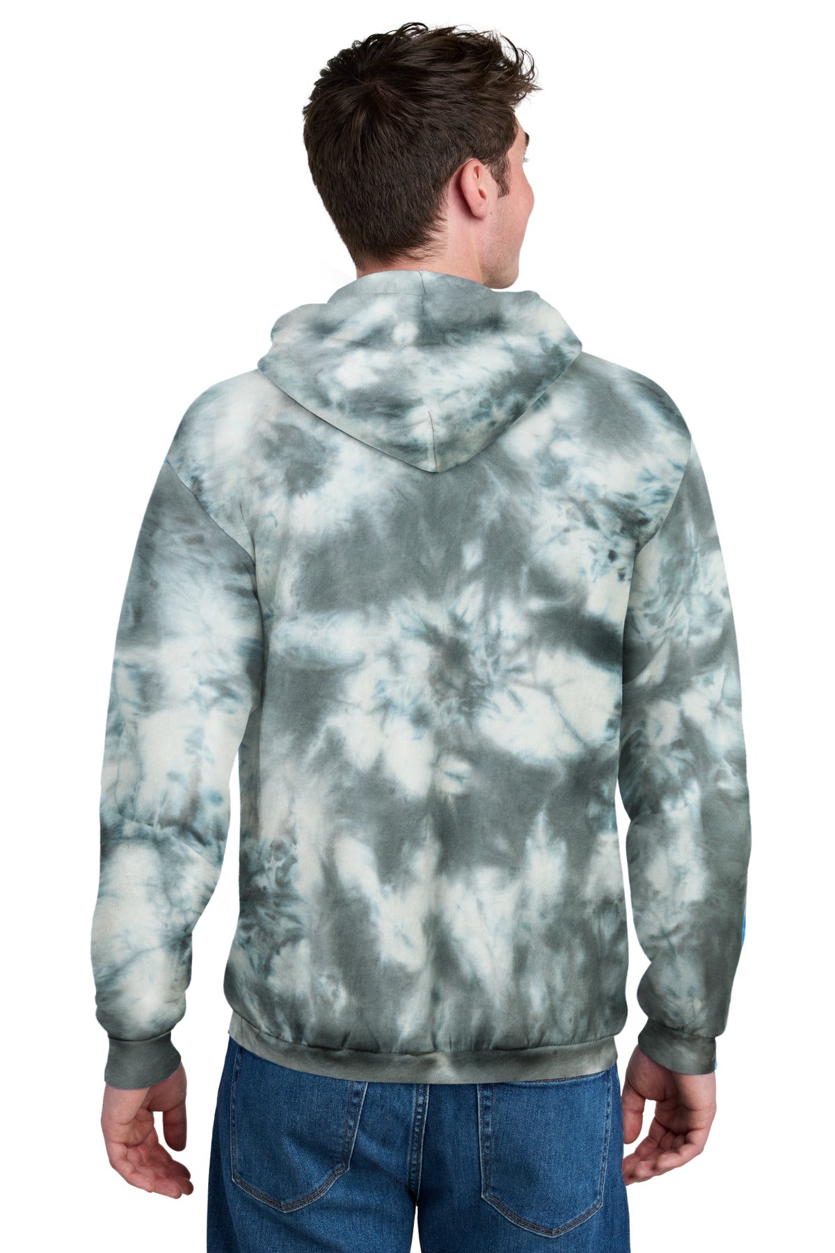 Grey Port & Co Crystal Tie-Dye Pullover Hoodie PC144 plain