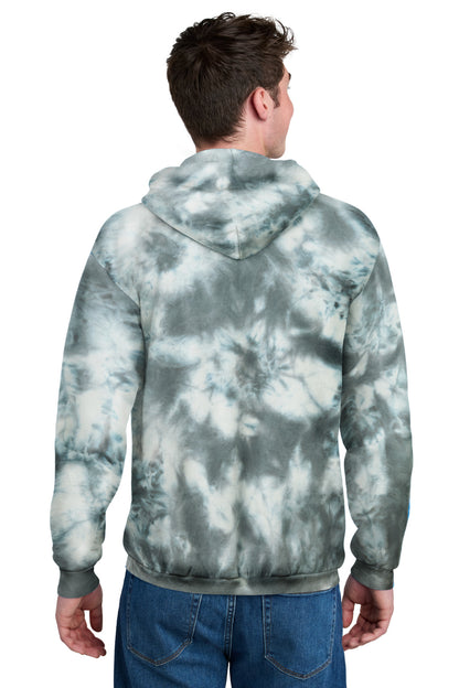 Grey Port & Co Crystal Tie-Dye Pullover Hoodie PC144 plain